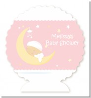 Over The Moon Girl - Personalized Baby Shower Centerpiece Stand