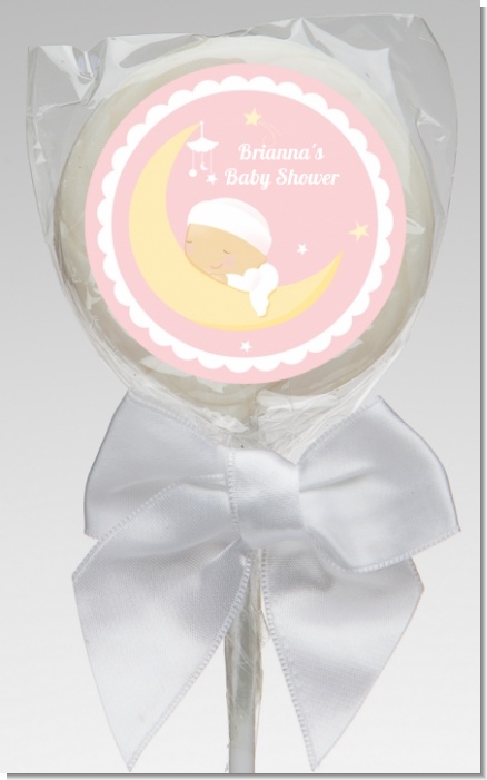 Over The Moon Girl - Personalized Baby Shower Lollipop Favors