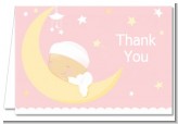 Over The Moon Girl - Baby Shower Thank You Cards