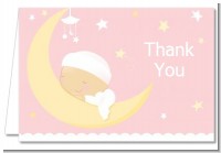 Over The Moon Girl - Baby Shower Thank You Cards