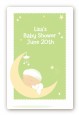 Over The Moon - Custom Large Rectangle Baby Shower Sticker/Labels thumbnail