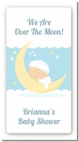 Over The Moon Boy - Custom Rectangle Baby Shower Sticker/Labels