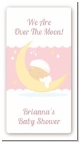 Over The Moon Girl - Custom Rectangle Baby Shower Sticker/Labels