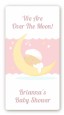 Over The Moon Girl - Custom Rectangle Baby Shower Sticker/Labels thumbnail