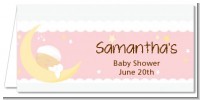 Over The Moon Girl - Personalized Baby Shower Place Cards