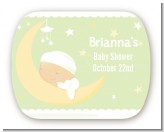 Over The Moon - Personalized Baby Shower Rounded Corner Stickers