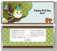 Owl Birthday Boy - Personalized Birthday Party Candy Bar Wrappers thumbnail