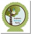 Owl Birthday Boy - Personalized Birthday Party Centerpiece Stand thumbnail