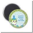 Owl Birthday Boy - Personalized Birthday Party Magnet Favors thumbnail