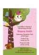 Owl Birthday Girl - Birthday Party Petite Invitations thumbnail