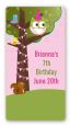 Owl Birthday Girl - Custom Rectangle Birthday Party Sticker/Labels thumbnail