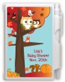 Owl - Fall Theme or Halloween - Baby Shower Personalized Notebook Favor thumbnail