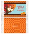 Owl - Fall Theme or Halloween - Personalized Popcorn Wrapper Baby Shower Favors thumbnail