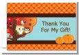 Owl - Fall Theme or Halloween - Baby Shower Thank You Cards thumbnail