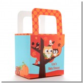 Owl - Fall Theme or Halloween - Personalized Baby Shower Favor Boxes