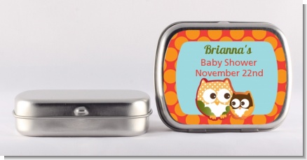 Owl - Fall Theme or Halloween - Personalized Baby Shower Mint Tins