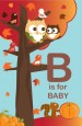 Owl - Fall Theme or Halloween - Personalized Baby Shower Nursery Wall Art thumbnail