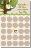 Owl - Look Whooo's Having A Baby - Baby Shower Gift Bingo Game Card