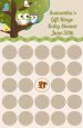 Owl - Look Whooo's Having A Baby - Baby Shower Gift Bingo Game Card thumbnail