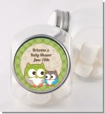 Owl - Look Whooo's Having A Baby - Personalized Baby Shower Candy Jar