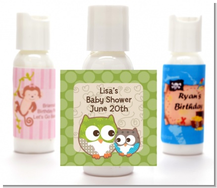 Owl - Look Whooo's Having A Baby - Personalized Baby Shower Lotion Favors