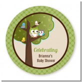 Owl - Look Whooo's Having A Baby - Personalized Baby Shower Table Confetti