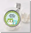 Owl - Look Whooo's Having A Boy - Personalized Baby Shower Candy Jar thumbnail