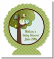 Owl - Look Whooo's Having A Boy - Personalized Baby Shower Centerpiece Stand thumbnail