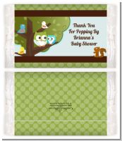 Owl - Look Whooo's Having A Boy - Personalized Popcorn Wrapper Baby Shower Favors