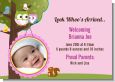 Owl - Look Whooo's Having A Girl - Birth Announcement Photo Card thumbnail