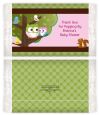 Owl - Look Whooo's Having A Girl - Personalized Popcorn Wrapper Baby Shower Favors thumbnail