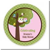 Owl - Look Whooo's Having A Girl - Personalized Baby Shower Table Confetti