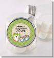 Owl - Look Whooo's Having Twins - Personalized Baby Shower Candy Jar thumbnail