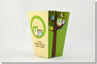 Owl - Look Whooo's Having A Baby - Personalized Baby Shower Popcorn Boxes