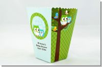 Owl - Look Whooo's Having A Boy - Personalized Baby Shower Popcorn Boxes