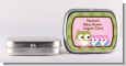 Owl - Look Whooo's Having Twin Girls - Personalized Baby Shower Mint Tins thumbnail