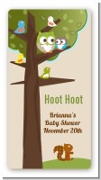 Owl - Look Whooo's Having A Baby - Custom Rectangle Baby Shower Sticker/Labels