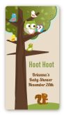 Owl - Look Whooo's Having A Baby - Custom Rectangle Baby Shower Sticker/Labels