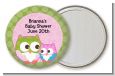 Owl - Look Whooo's Having A Girl - Personalized Baby Shower Pocket Mirror Favors thumbnail