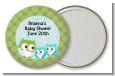 Owl - Look Whooo's Having Twin Boys - Personalized Baby Shower Pocket Mirror Favors thumbnail