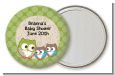 Owl - Look Whooo's Having Twins - Personalized Baby Shower Pocket Mirror Favors thumbnail