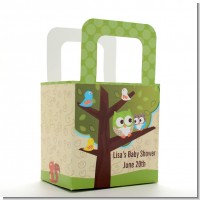 Owl - Look Whooo's Having A Baby - Personalized Baby Shower Favor Boxes