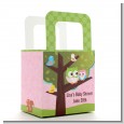 Owl - Look Whooo's Having A Girl - Personalized Baby Shower Favor Boxes thumbnail