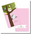 Owl - Look Whooo's Having A Girl - Baby Shower Scratch Off Game Tickets thumbnail