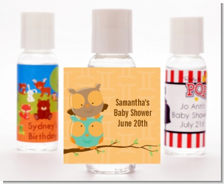 Owls | Gemini Horoscope - Personalized Baby Shower Hand Sanitizers Favors