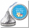 Owl - Winter Theme or Christmas - Hershey Kiss Baby Shower Sticker Labels thumbnail