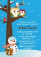 Owl - Winter Theme or Christmas - Baby Shower Invitations thumbnail