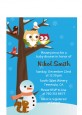 Owl - Winter Theme or Christmas - Baby Shower Petite Invitations thumbnail