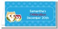 Owl - Winter Theme or Christmas - Personalized Baby Shower Place Cards thumbnail