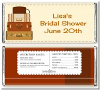 Pack Your Bags Destination - Personalized Bridal Shower Candy Bar Wrappers